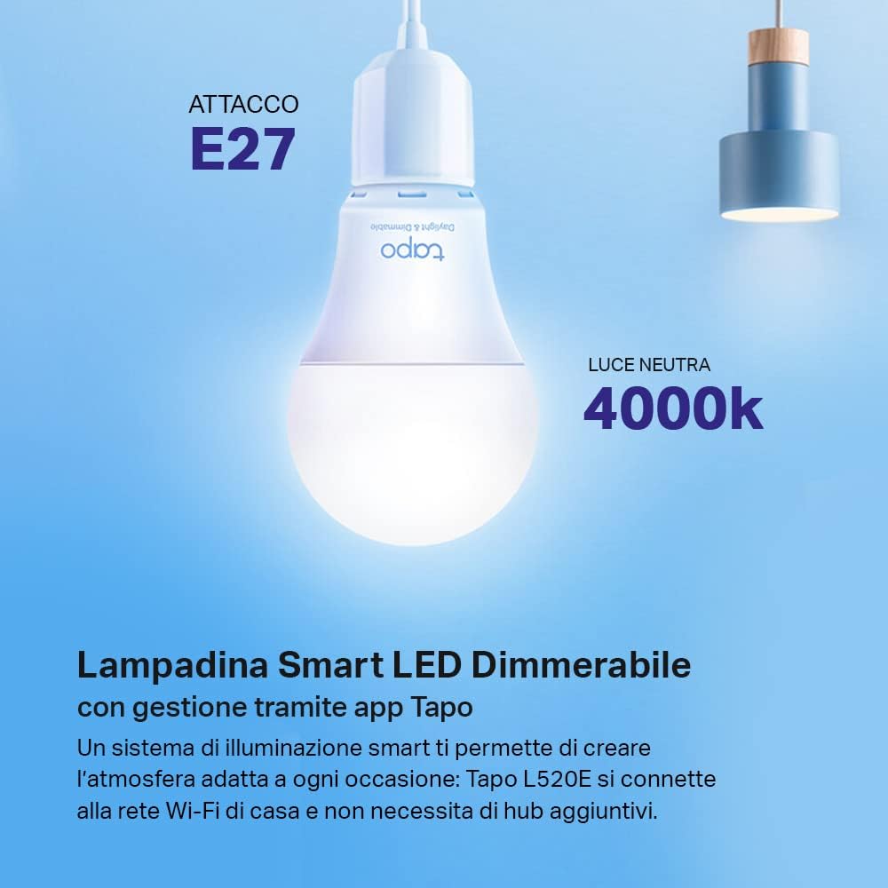 Thumbnail 1 de Tapo L520E Lampadina Wi‑Fi E27 806 lm
