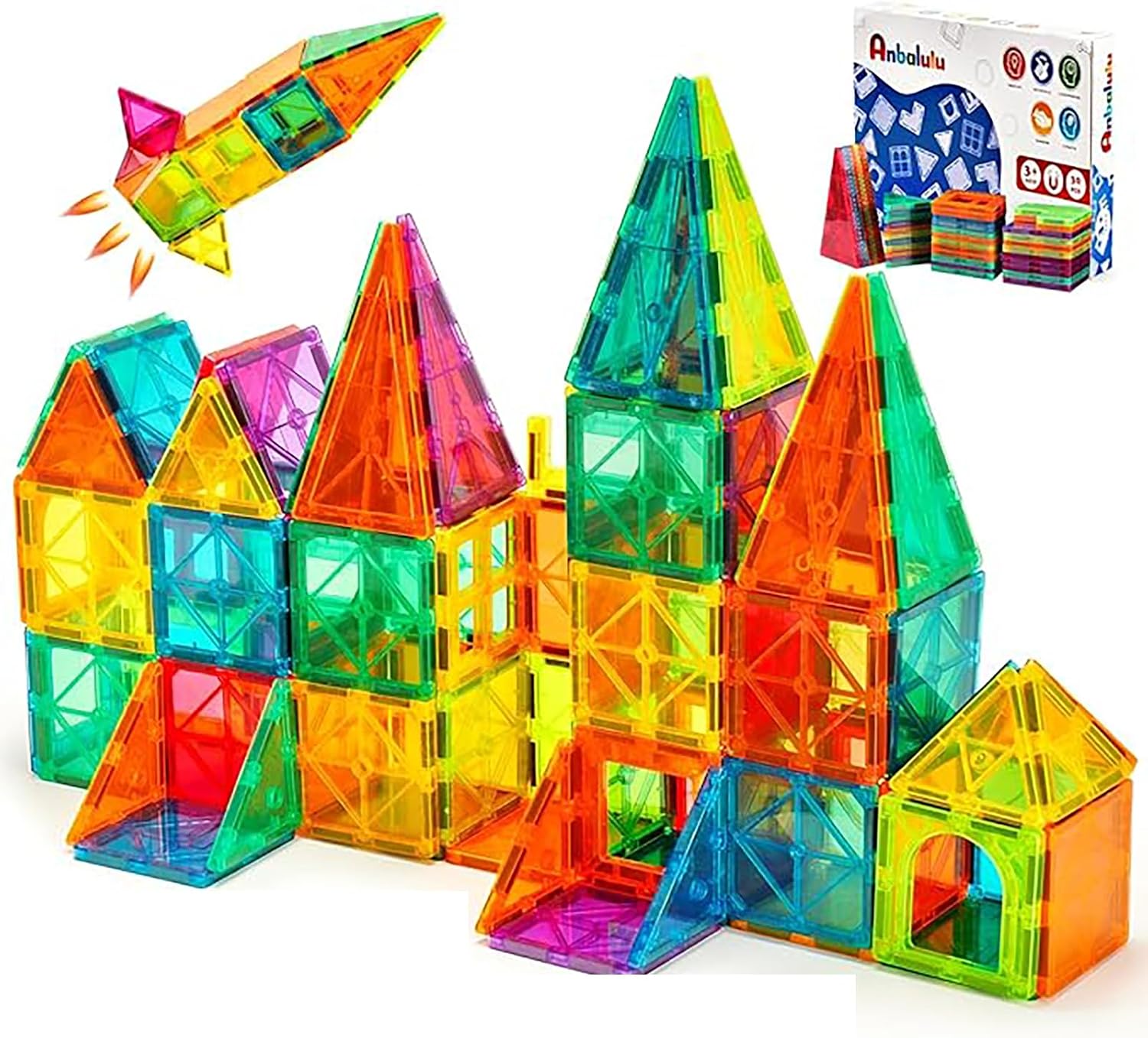 Detalle 1 de Magnetic Right Triangle Tiles, 20-Piece Set