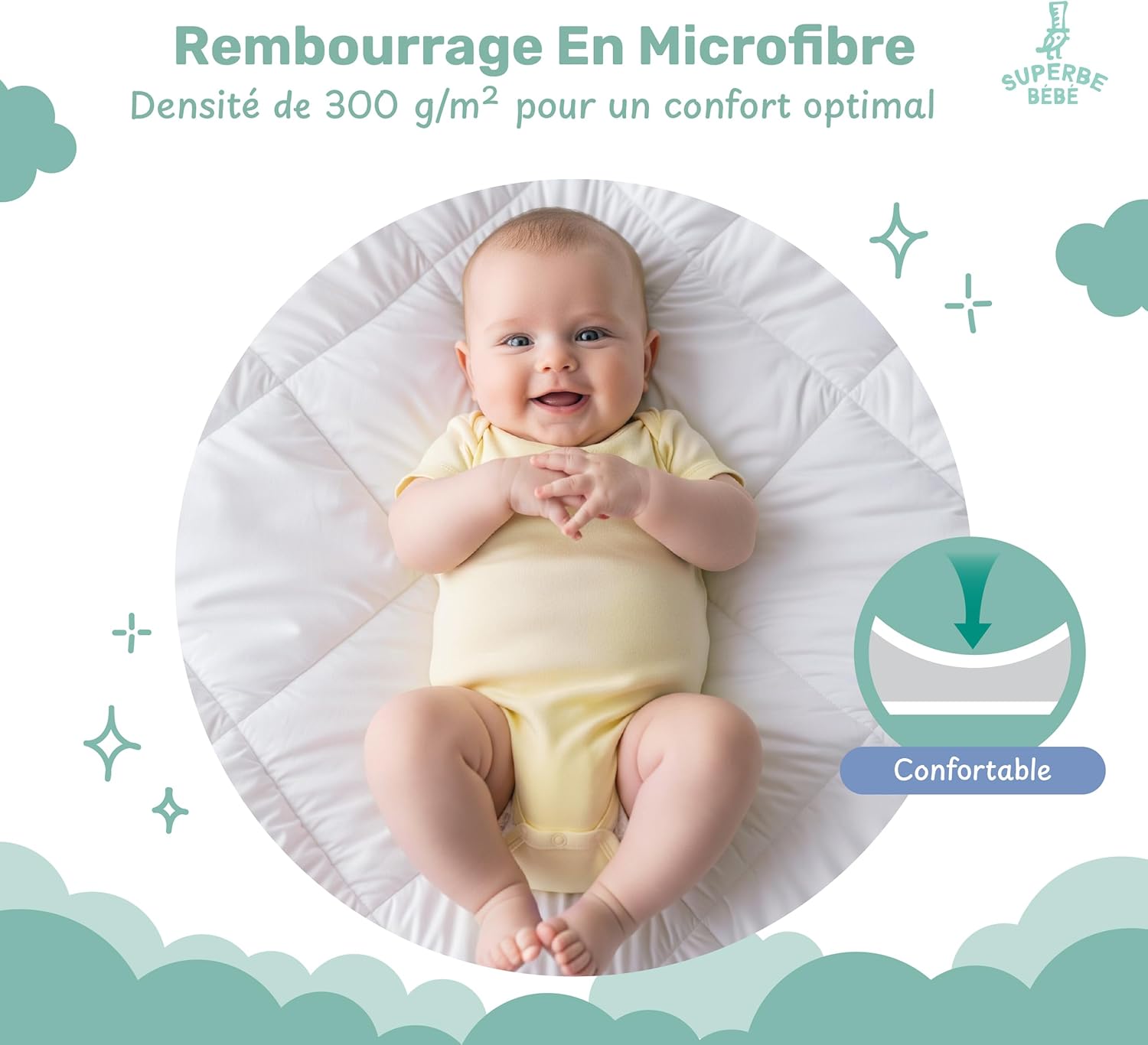 Thumbnail 5 de Couette bébé 100x135 cm pour lit