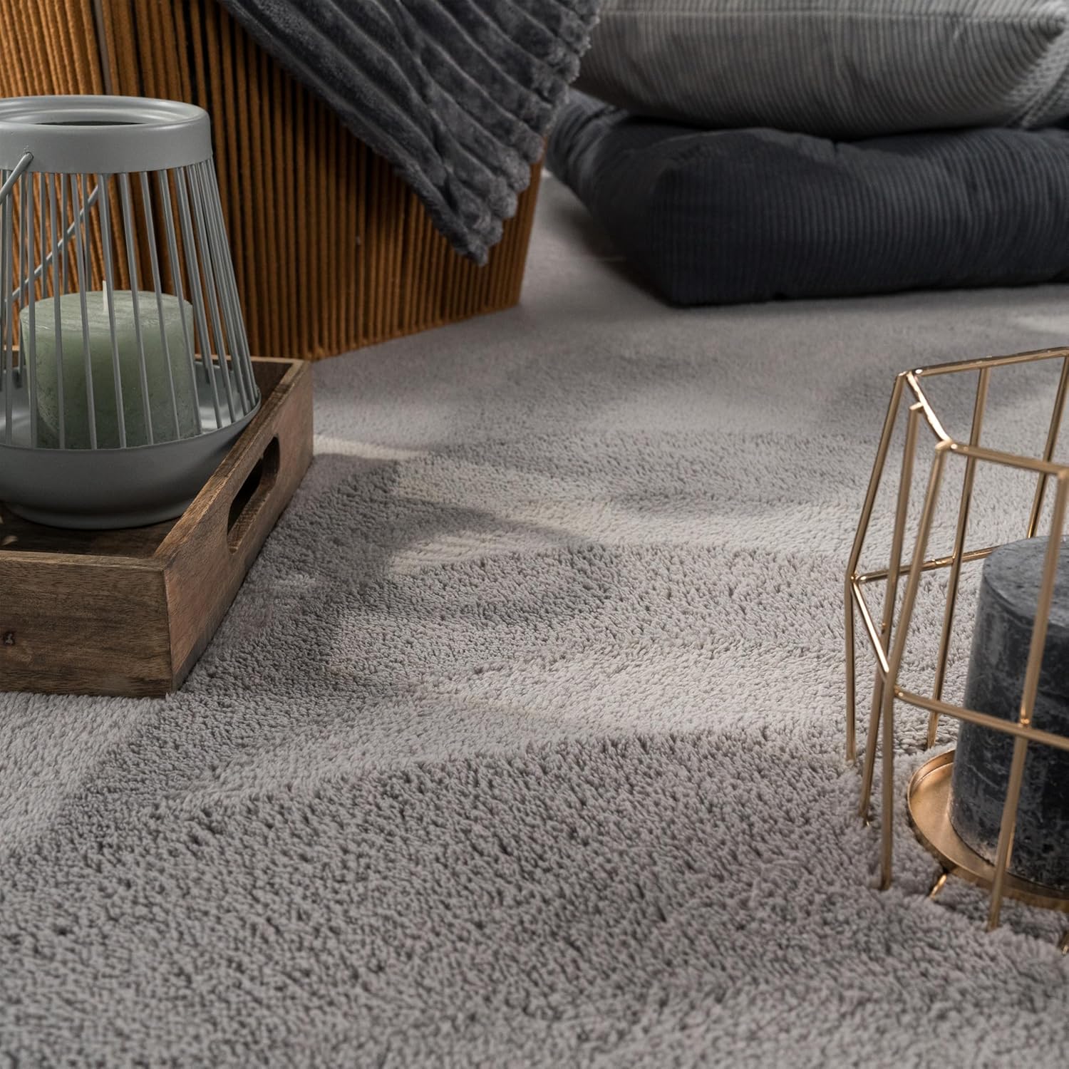 Thumbnail 2 de Paco Home Moderner Kuscheliger Wohnzimmerteppich 160x220 cm, Grau