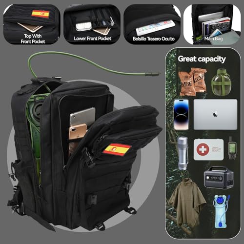 Thumbnail 4 de Delgeo Mochila Táctica 45L: gran capacidad, resistente y versátil para exterior