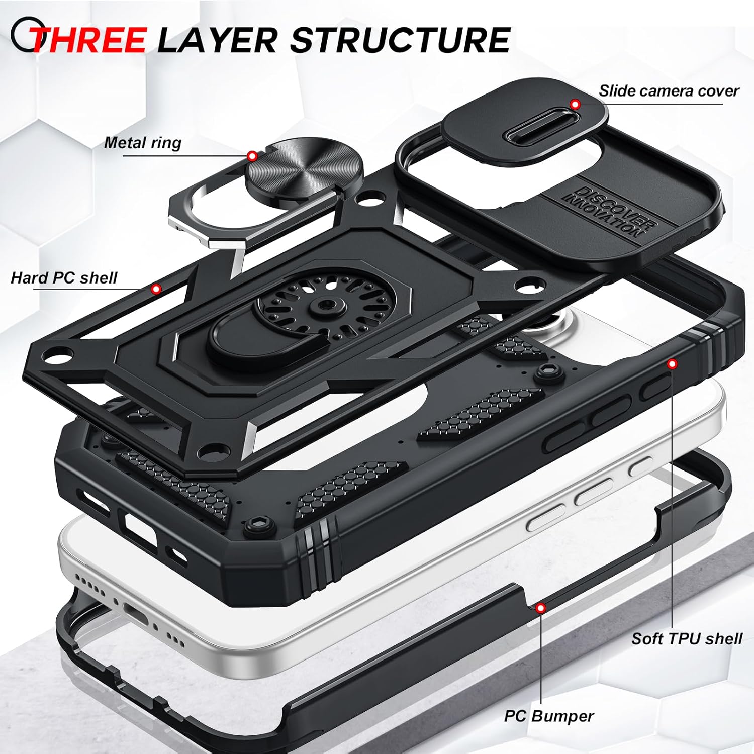 Thumbnail 3 de LeYi iPhone 16 Case 360° Protection