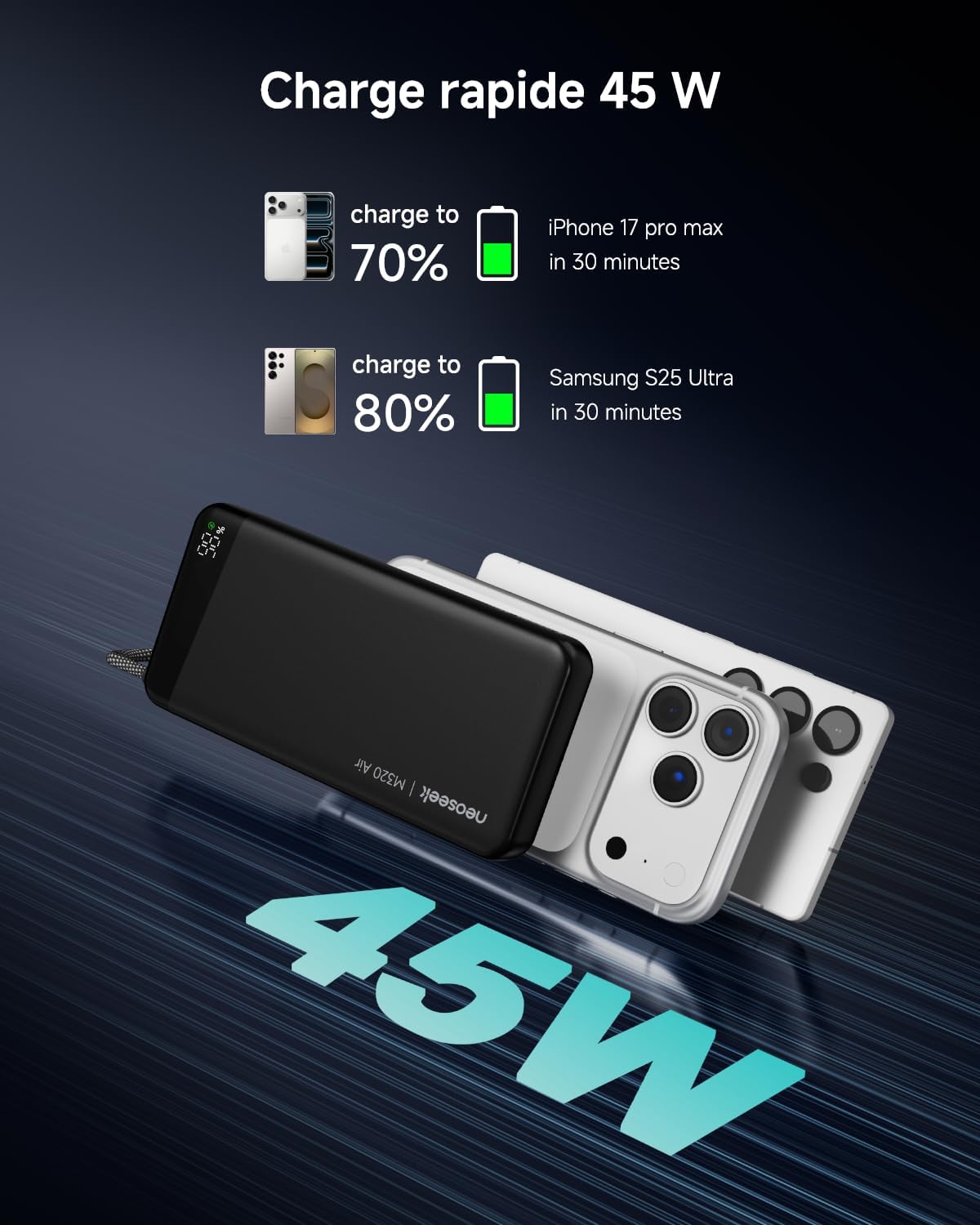 Thumbnail 1 de Neoseek 45W Batterie Externe 20000mAh