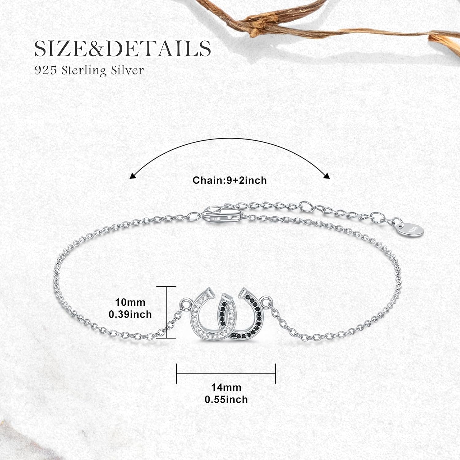 Thumbnail 4 de AOBOCO Sterling Silver Anklet, 9–11 Inch Adjustable