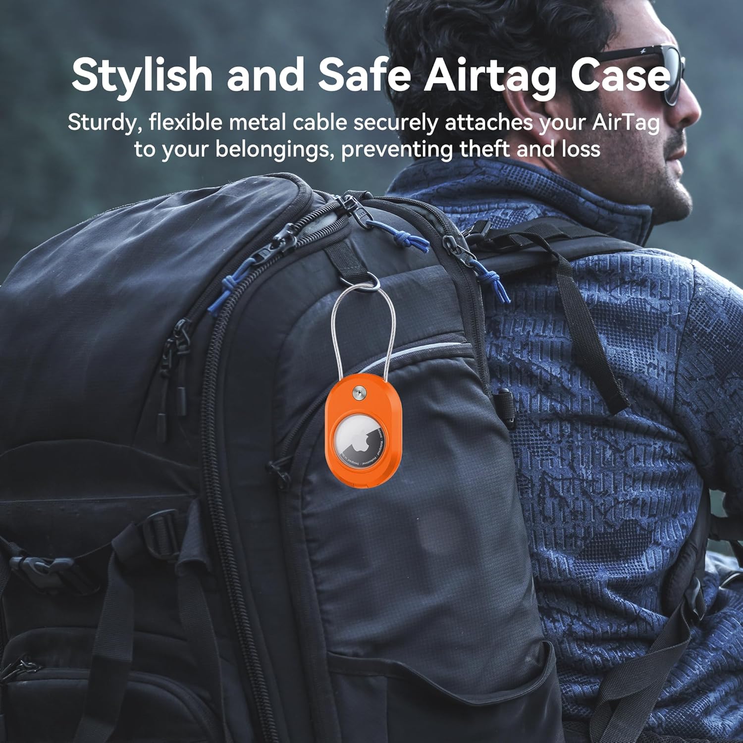 Thumbnail 1 de DDJ 4-Pack for AirTag Holder with Keychain: Waterproof Anti-Lost Cable Lock Case