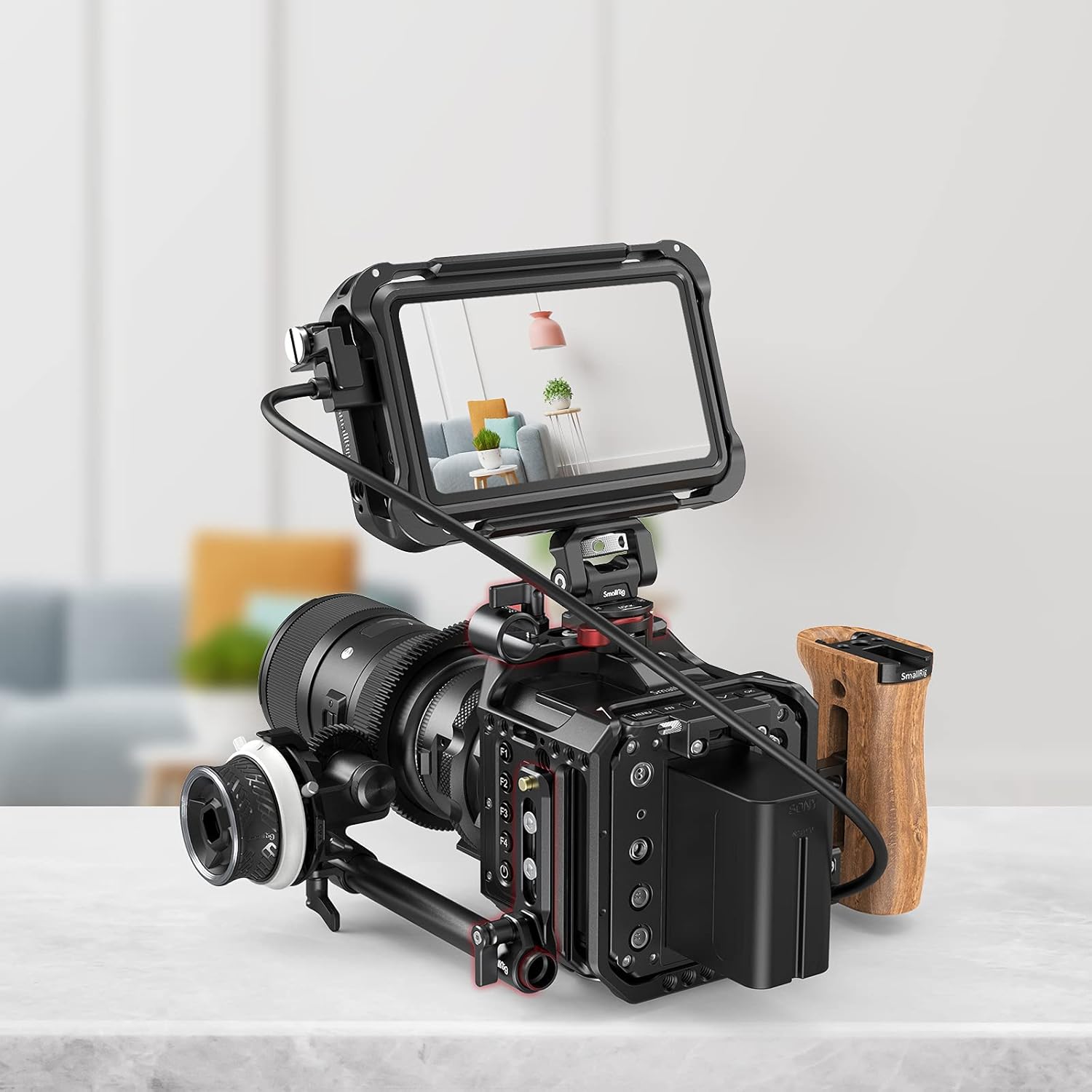 Detalle 2 de SMALLRIG 3011 pince tige 15 mm avec rail NATO