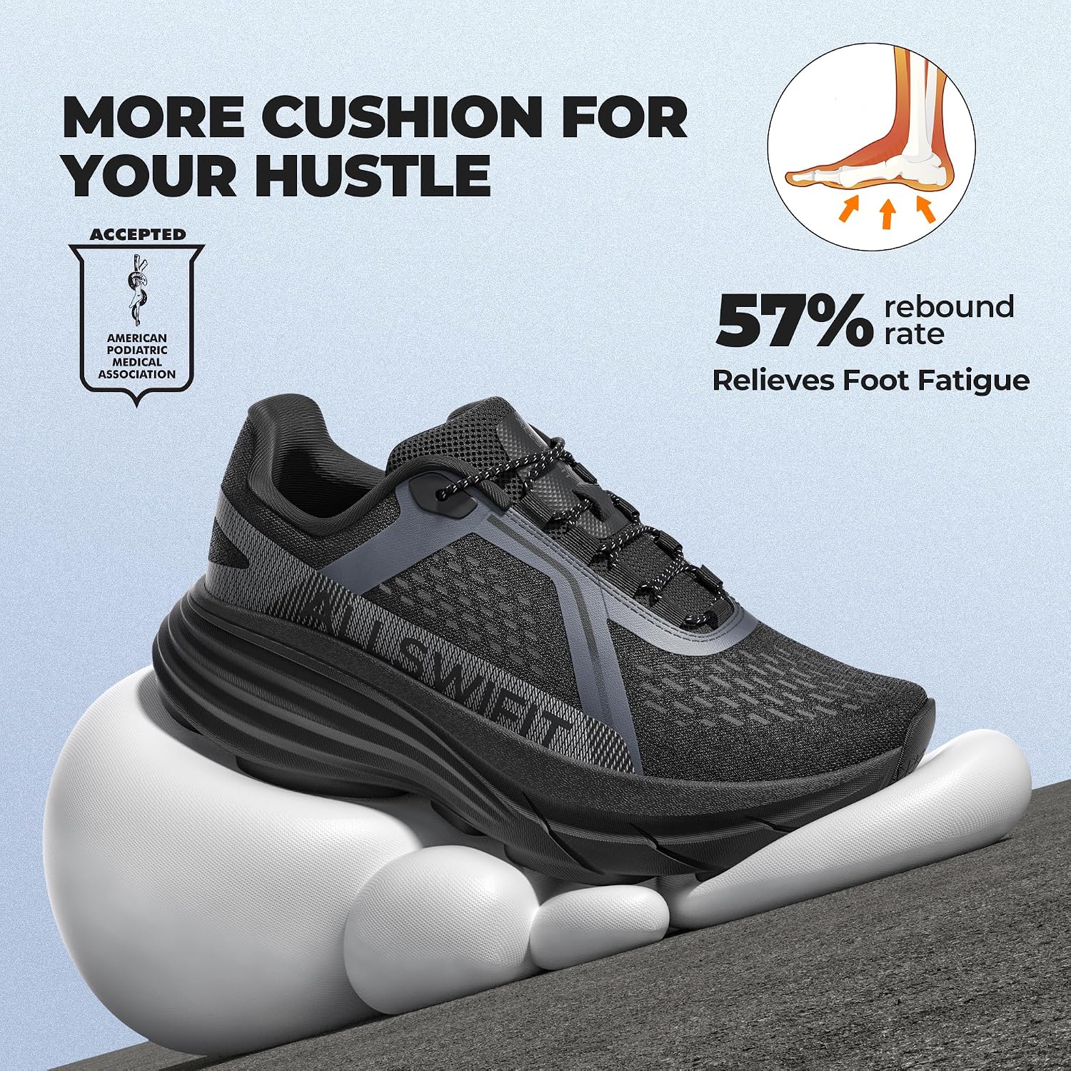 Detalle de ALLSWIFIT Cushion Lightweight Walking Shoes 57% EVA