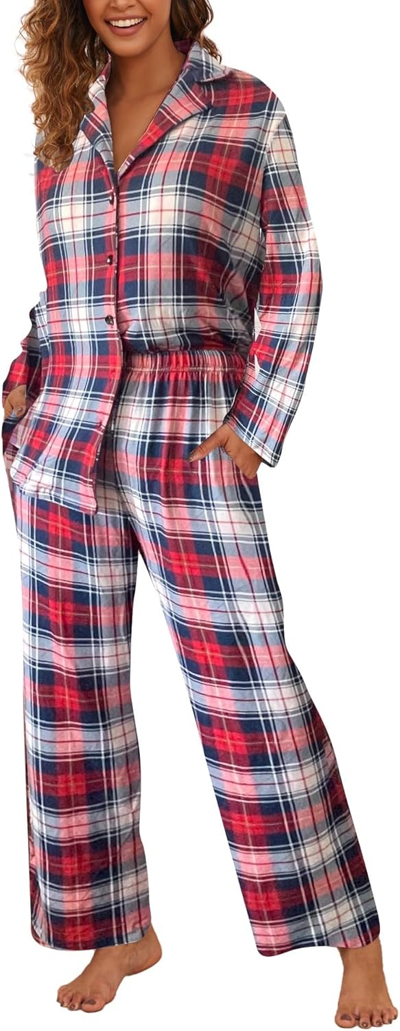 Thumbnail 6 de Famulily Langarm Pyjama Set Plaid – 2-teiliges Damen-Loungewear-Set (S–XXL)