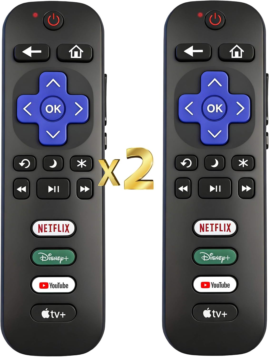 Detalle de Compatible Roku TV Remote Pack 2