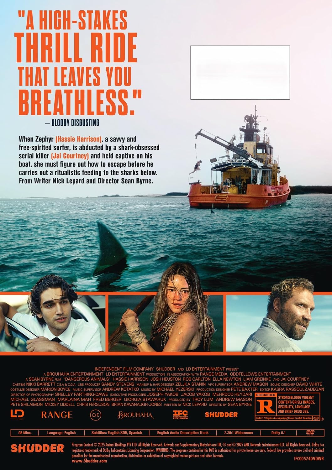 Detalle 1 de Dangerous Animals IFC00574DVD DVD Horror Film Directed by Sean Byrne