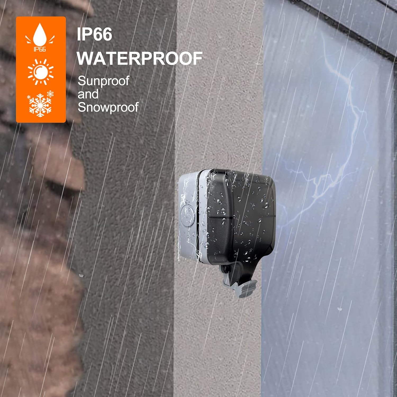 Thumbnail 2 de Outdoor Fused Spur Switch Connection Unit with Power Indicator IP66 Waterproof 13A Single Gang Outlet Box