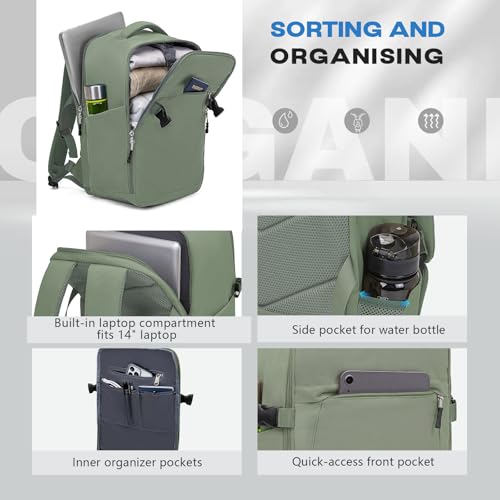 Detalle de Xkdoai Mochila de Cabina 40x30x20 cm, 20L y Antirrobo para Ryanair/Wizz Air/EasyJet