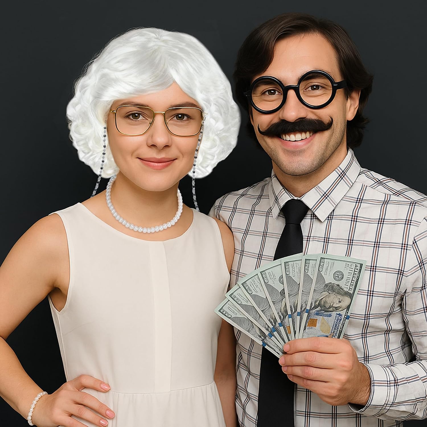 Thumbnail 5 de Huskein 100 Days Grandma Costume 23 in ðŸŽ