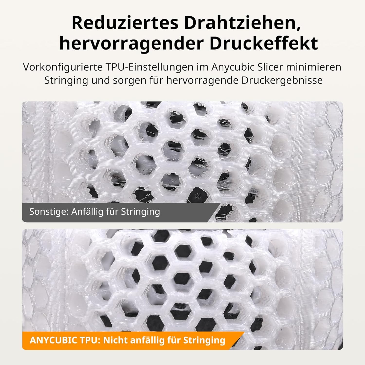 Thumbnail 4 de ANYCUBIC TPU Filament 1,75 mm 95A – flexibles 3D-Druckerfilament in Schwarz, 1 kg