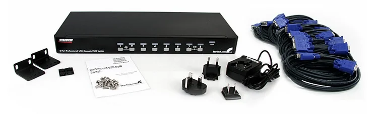 Thumbnail 1 de Startech Kit Conmutador KVM USB 8 puertos Rack 1U 🖥