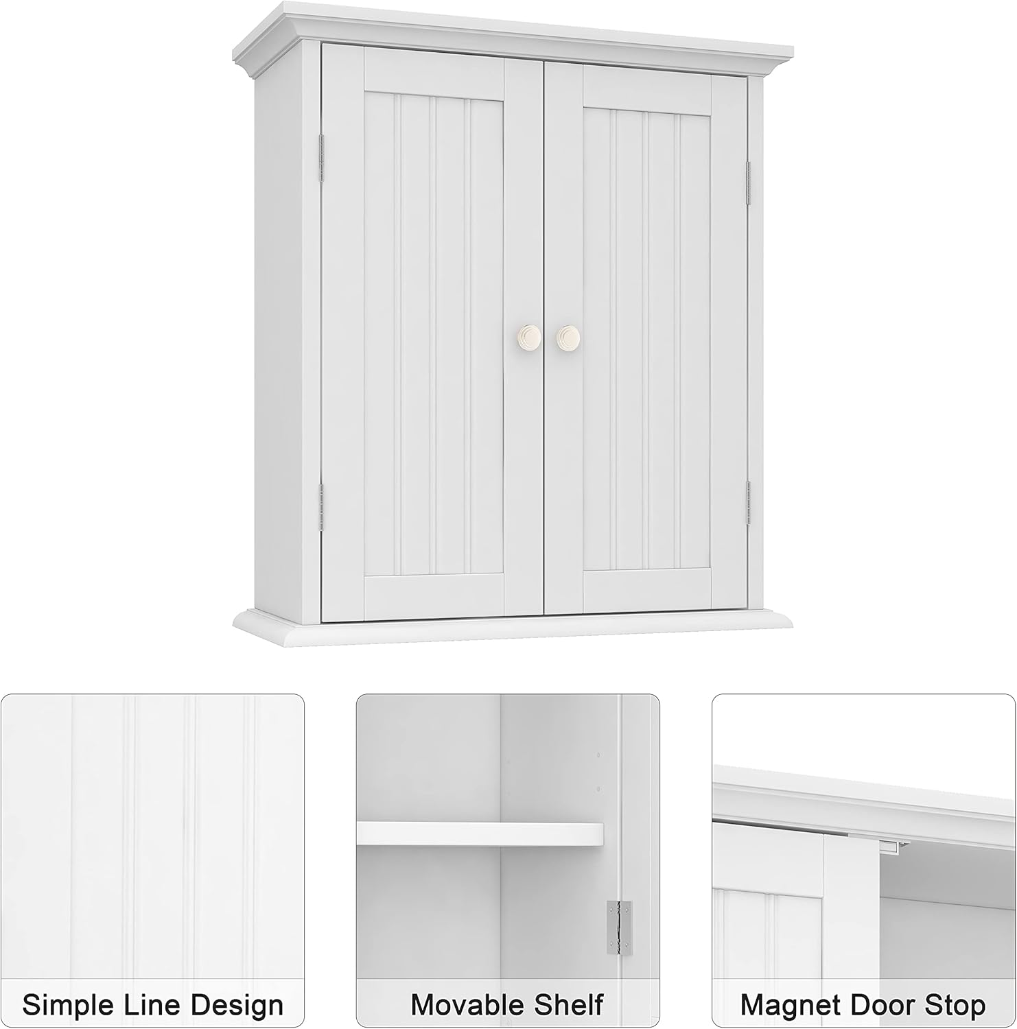 Thumbnail 3 de ChooChoo Bathroom Wall Cabinet: Over-The-Toilet Medicine Cabinet with Adjustable Shelves
