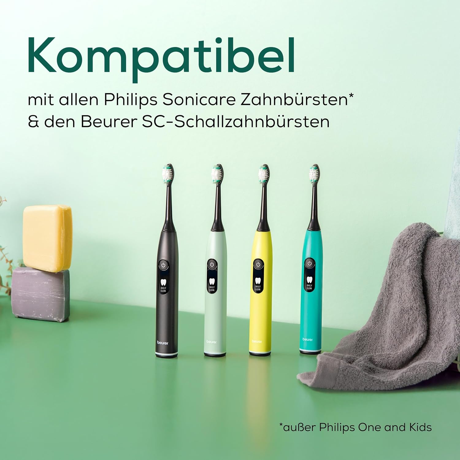 Detalle 2 de Beurer SC Plaque Eraser Bürstenköpfe (4 Ersatzbürsten) für elektrische Zahnbürste
