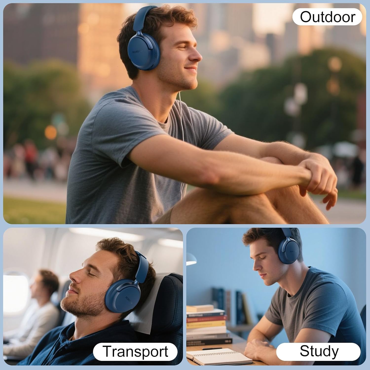 Thumbnail 6 de RORSOU B8 Bluetooth Headphones 50H