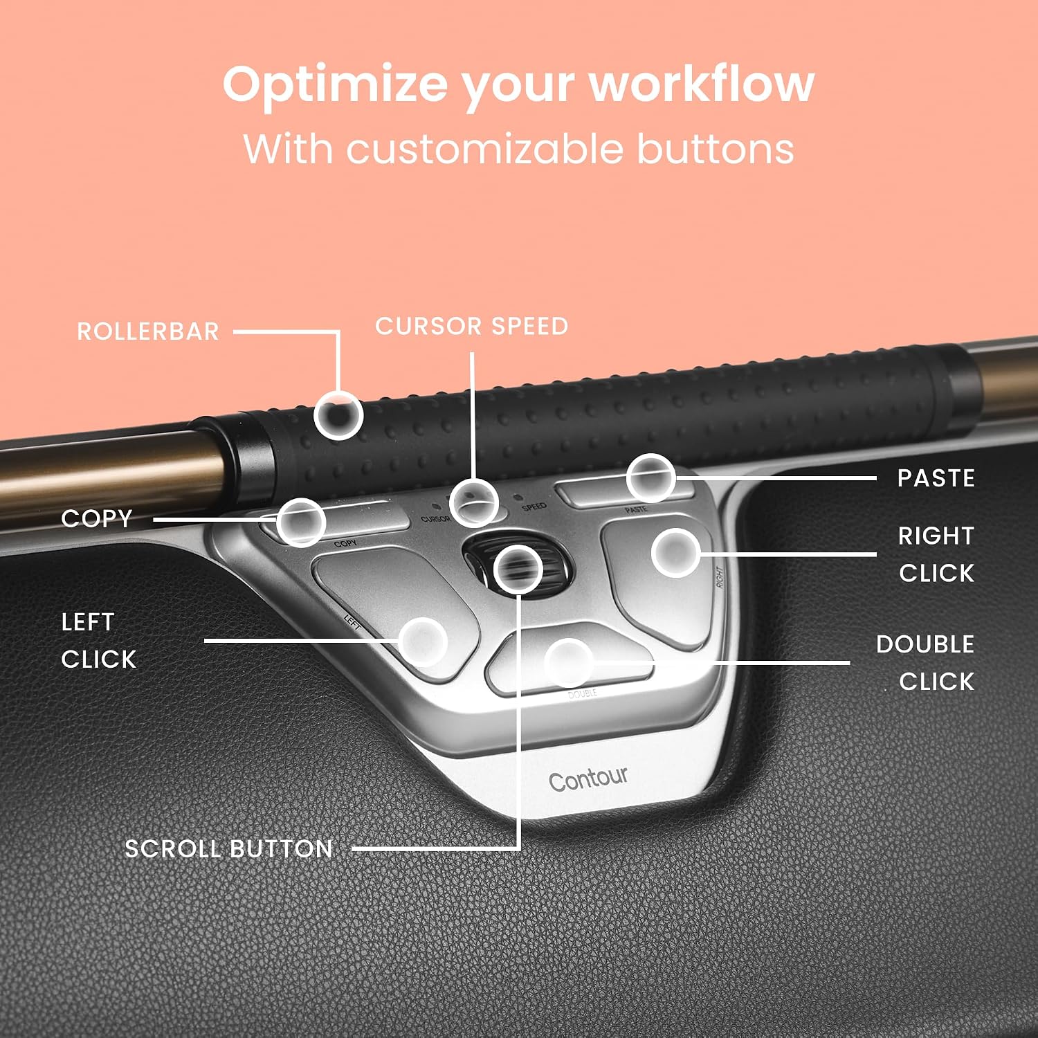 Thumbnail 5 de Contour RollerMouse Red CDRMRED20210 – ergonomiczna mysz centralna, przewodowa