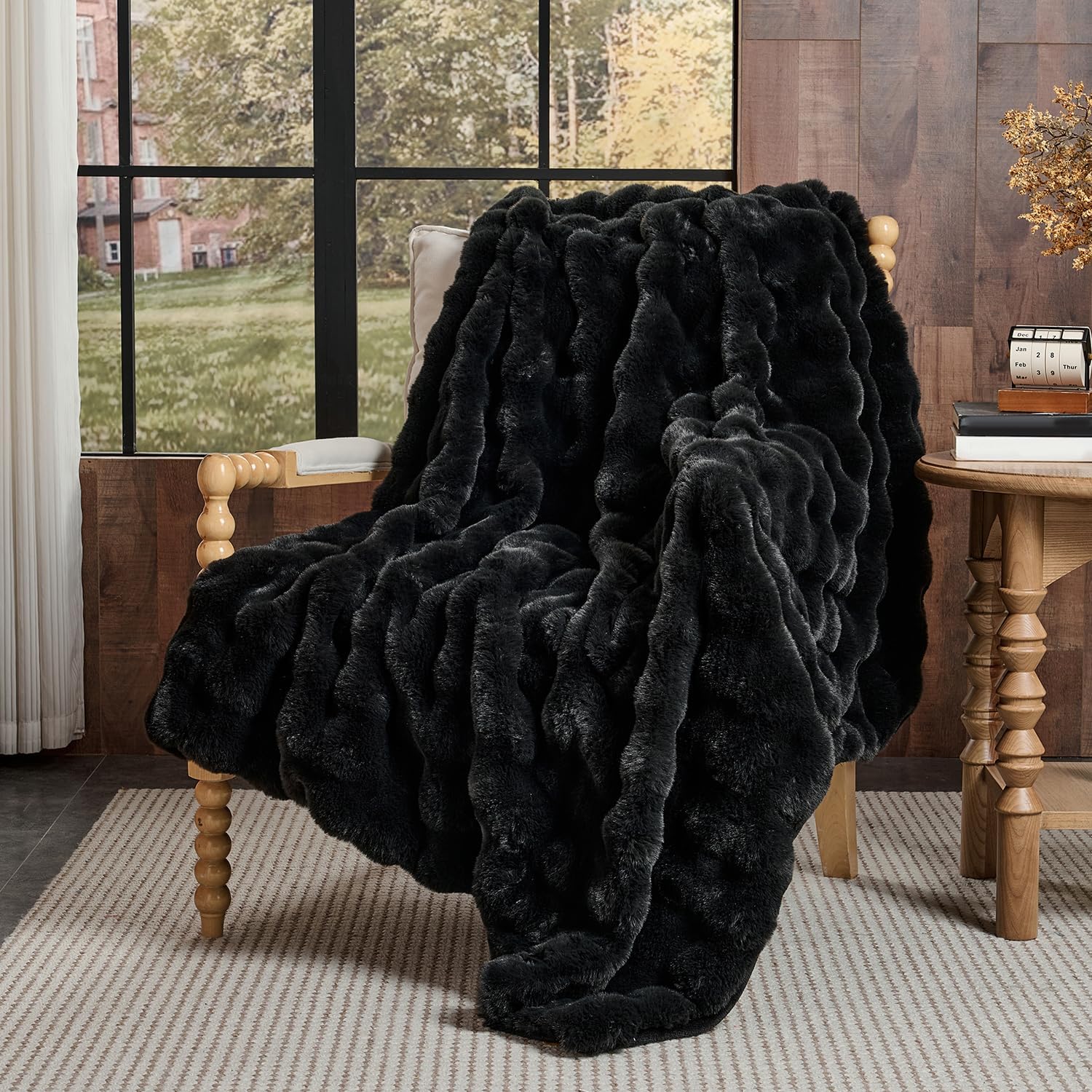 Thumbnail 2 de Lotus Karen Faux Fur Blanket, 108 x 90 Inches