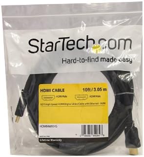 Detalle de StarTech.com HDMIMM10HS 10ft HDMI 4K cable
