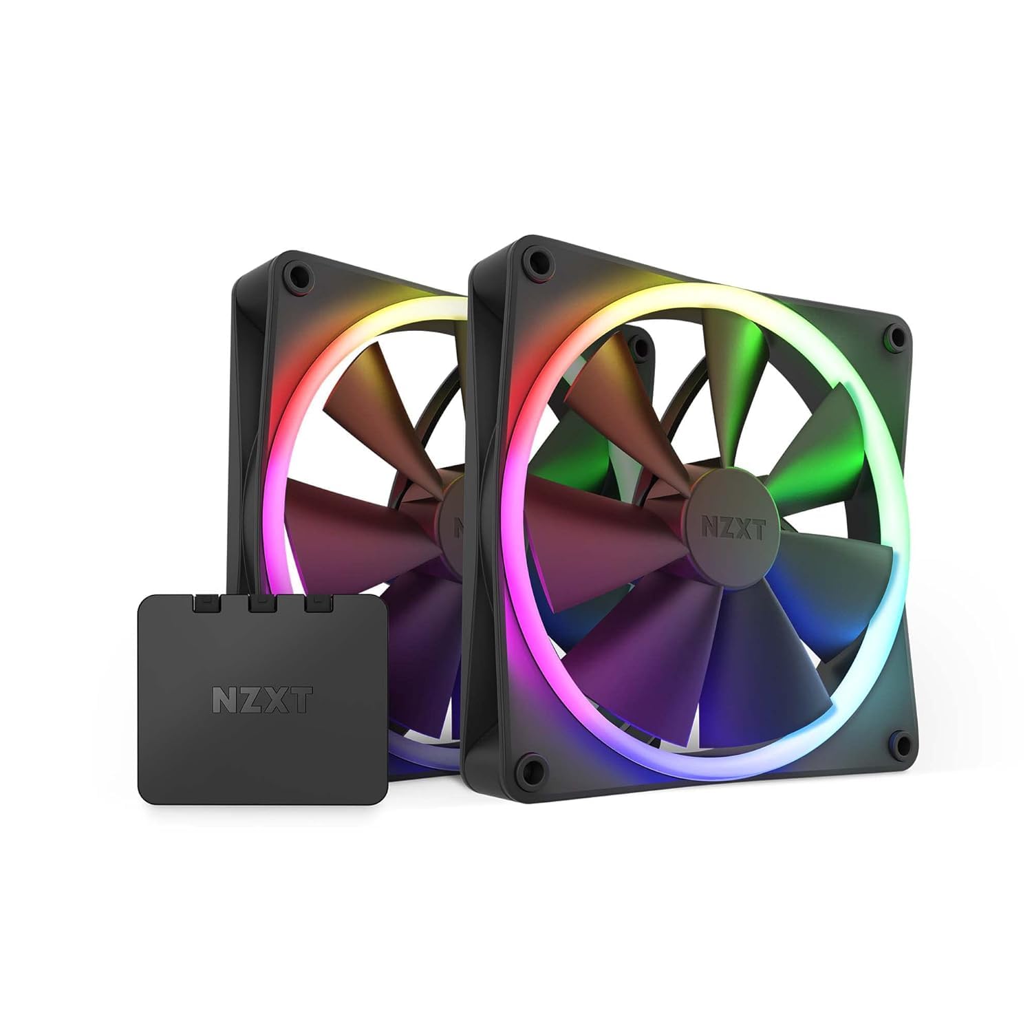 Thumbnail 6 de NZXT F120 RGB Fans (RF-R12TF-B1) – triple 120mm RGB fans with controller
