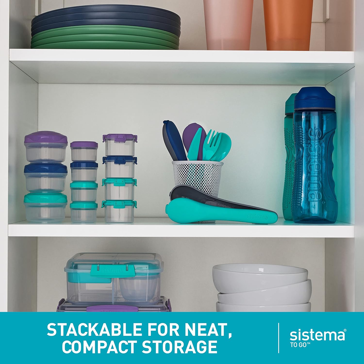 Detalle 2 de Sistema Snack Pots Mini Bites TO GO | Fiambreras coloridas 🍱