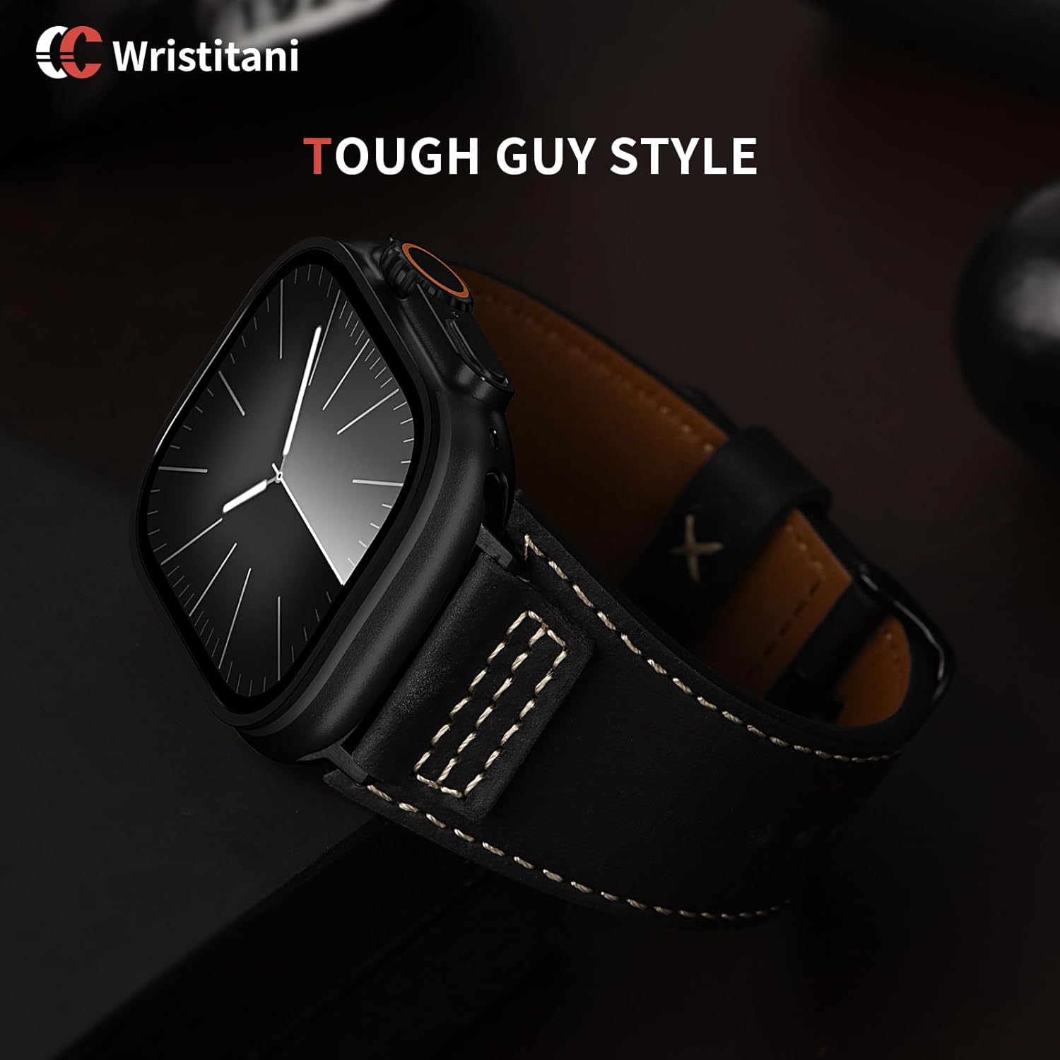 Thumbnail 2 de Bracelet en cuir Wristitani pour Apple Watch - Compatible toutes séries et tailles (38–49 mm)