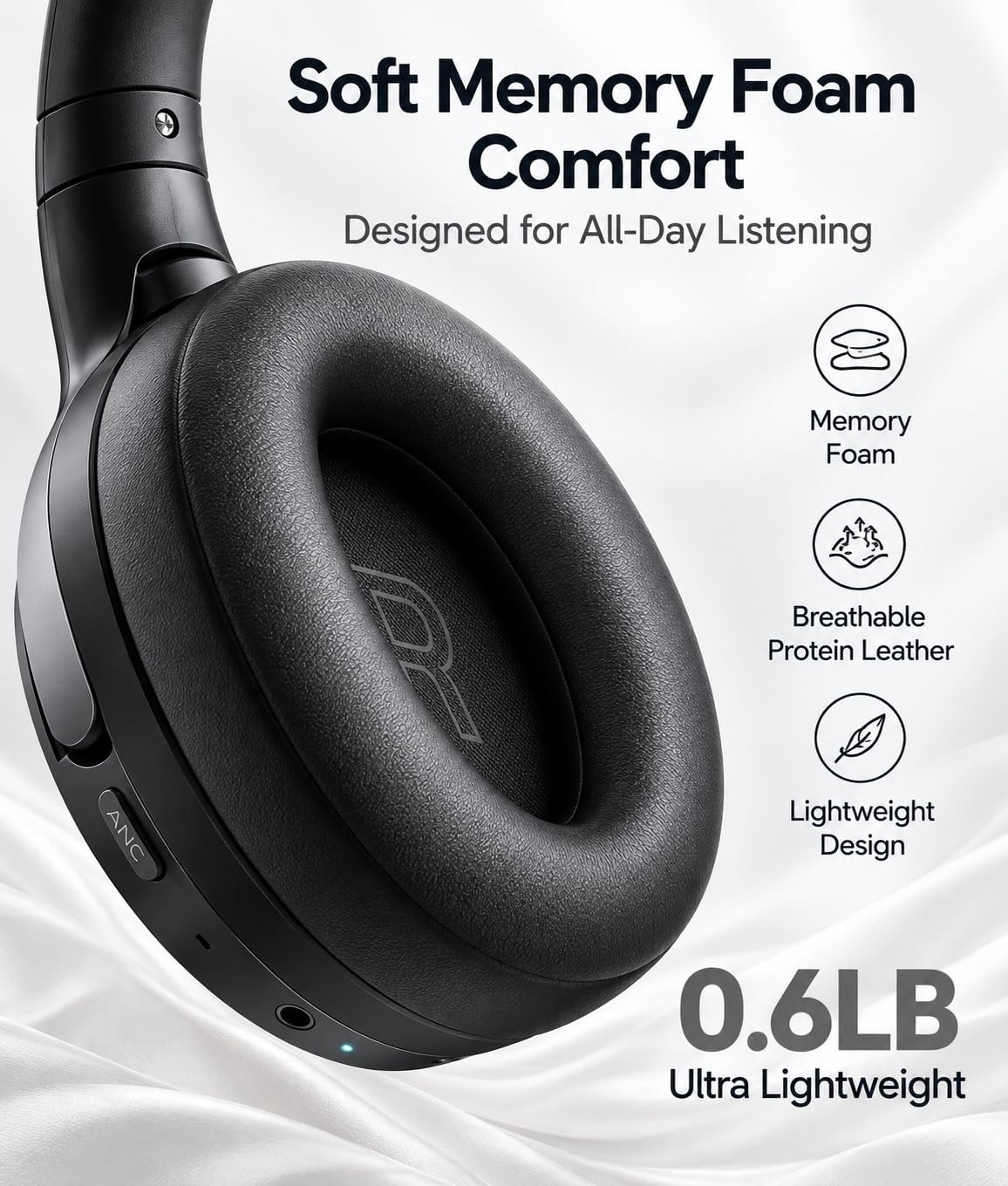 Detalle 1 de Hybird Over-Ear Headphones with 45dB ANC