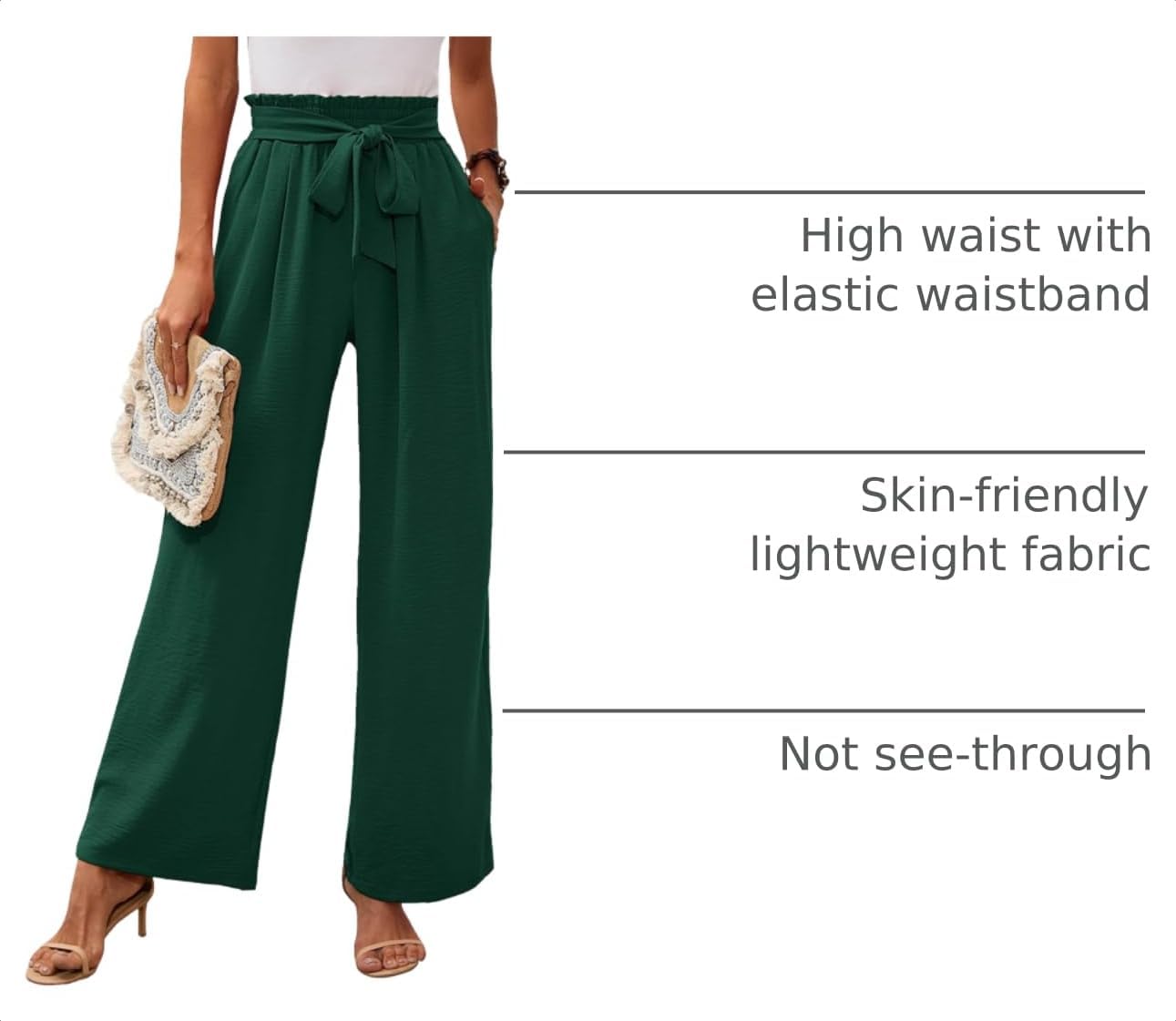 Detalle 2 de Heymoments Wide Leg Lounge Pants High Waist