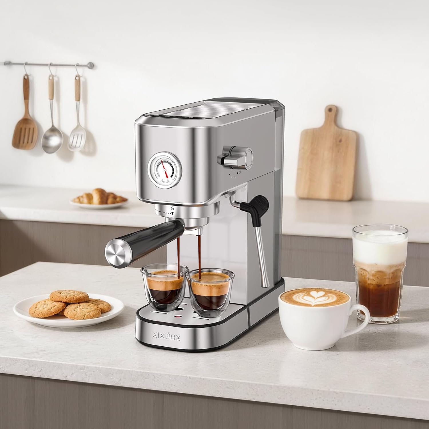 Detalle 2 de XIXUBX 20Bar Espresso Machine 42oz Water Tank