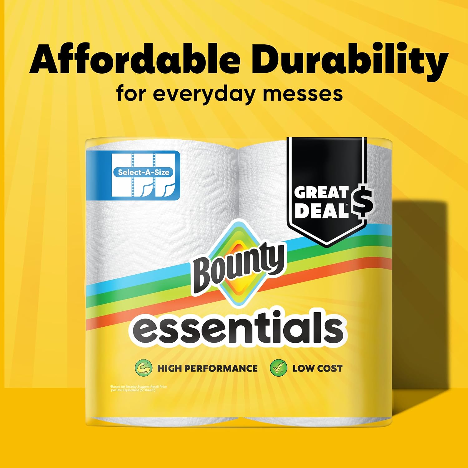 Detalle de Bounty Essentials Select-A-Size Paper Towels, 6 Double Rolls (108 Sheets per Roll)