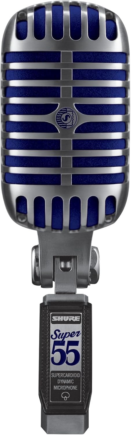 Shure Super 55 Deluxe XLR Supercardioid Dynamic Vocal Microphone (Vintage-Style)