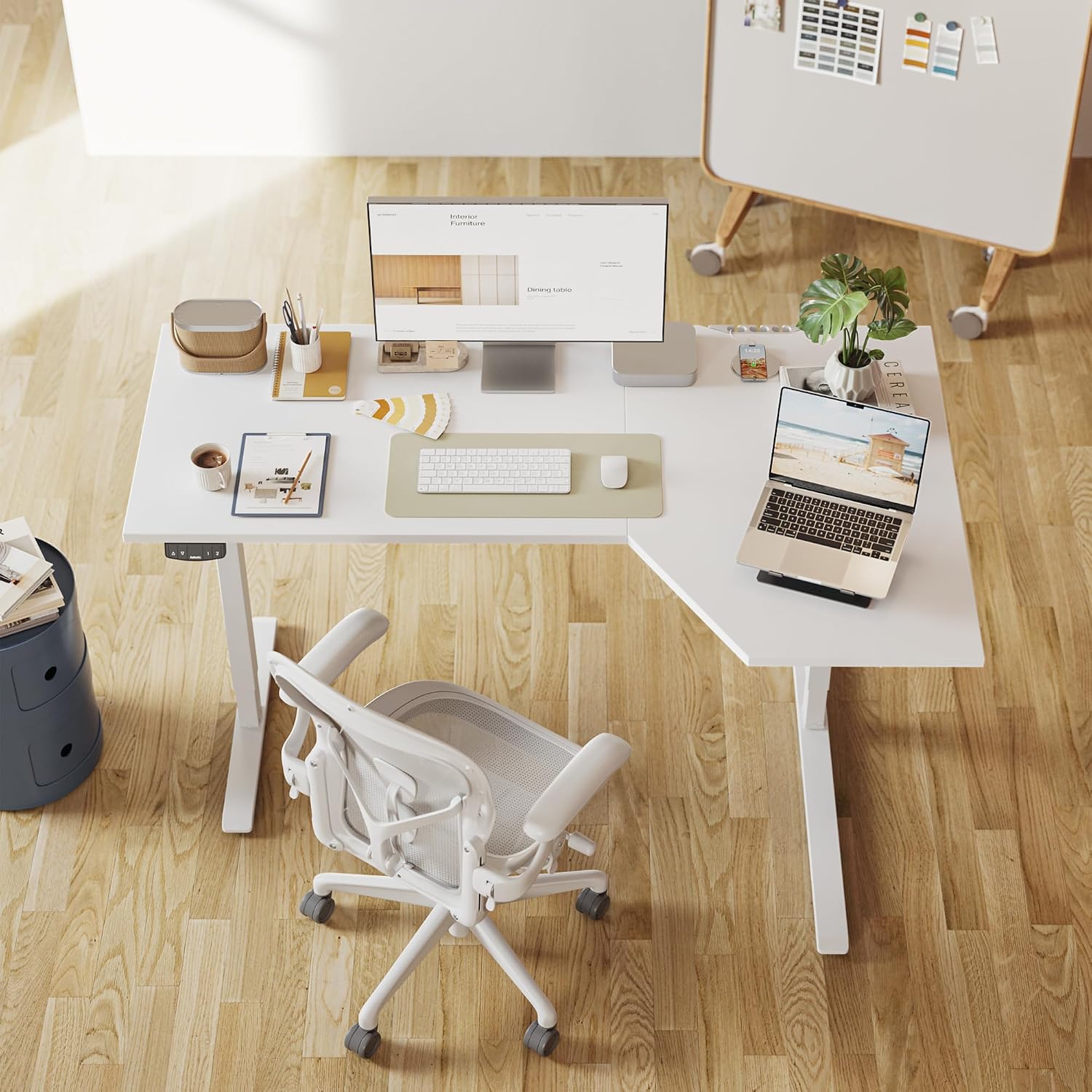 Thumbnail 1 de Agilestic Electric Standing Desk 55" L-Shaped