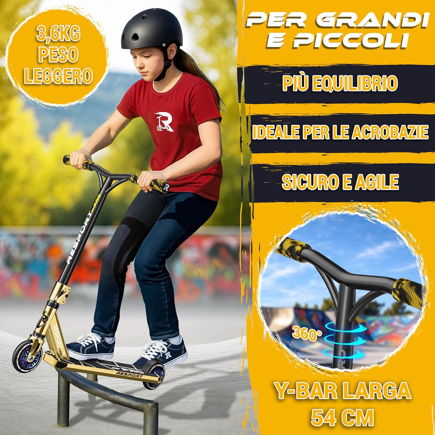 Thumbnail 5 de RE:SPORT Stunt Scooter Revo Pro: stabilità, controllo e performance per bambini e adulti