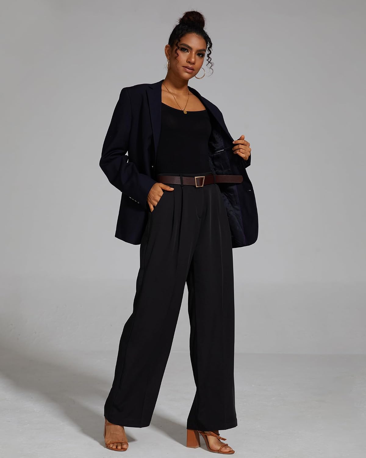 Detalle de FUNYYZO Wide Leg Pants for Women