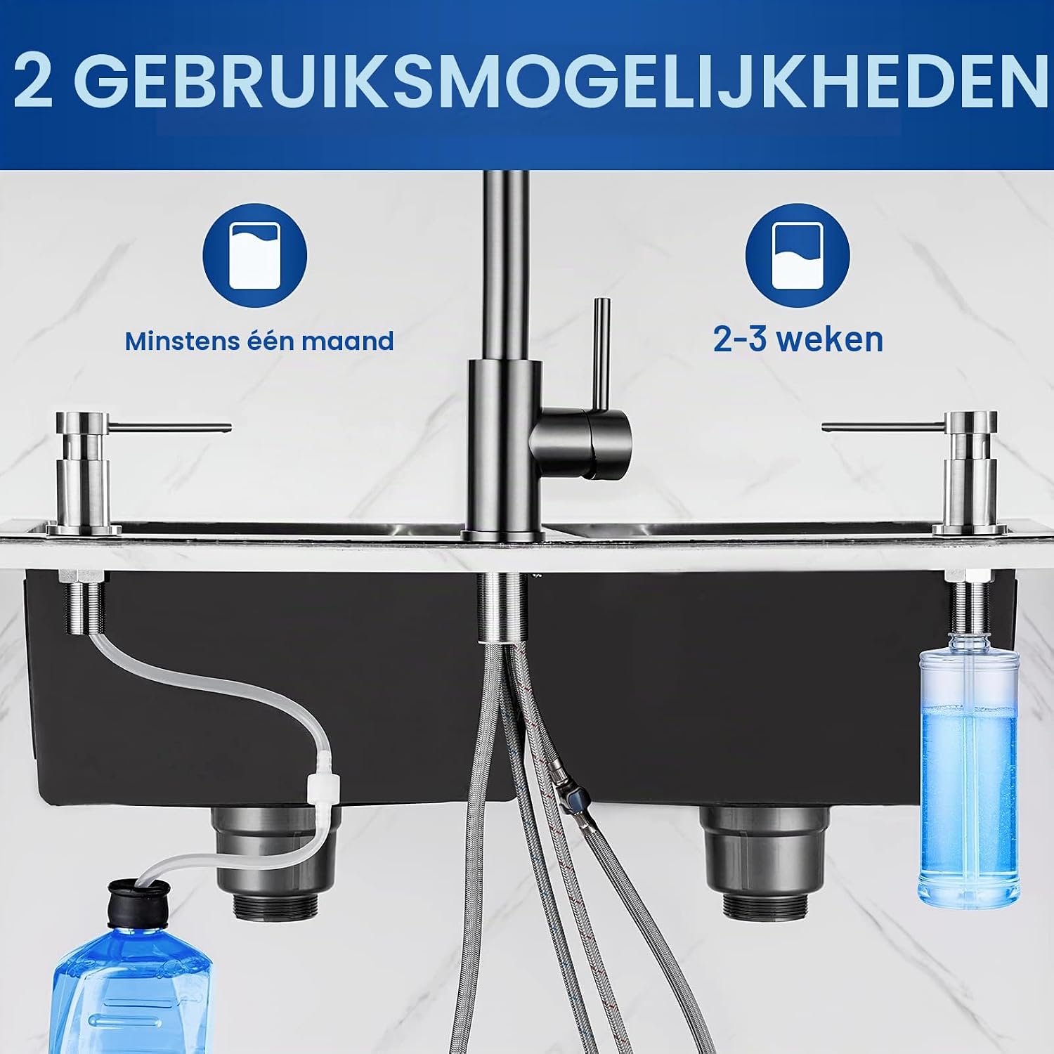 Detalle de CECIPA F1203S inbouw-zeepdispenser van koper, 360° draaibaar, geborsteld