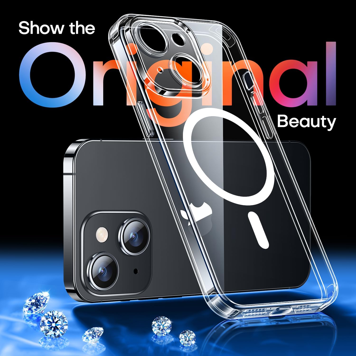 Thumbnail 2 de CANSHN Cover Magnetica per iPhone 15 6,1'' – Protezione fotocamera completa, trasparente e compatibile MagSafe