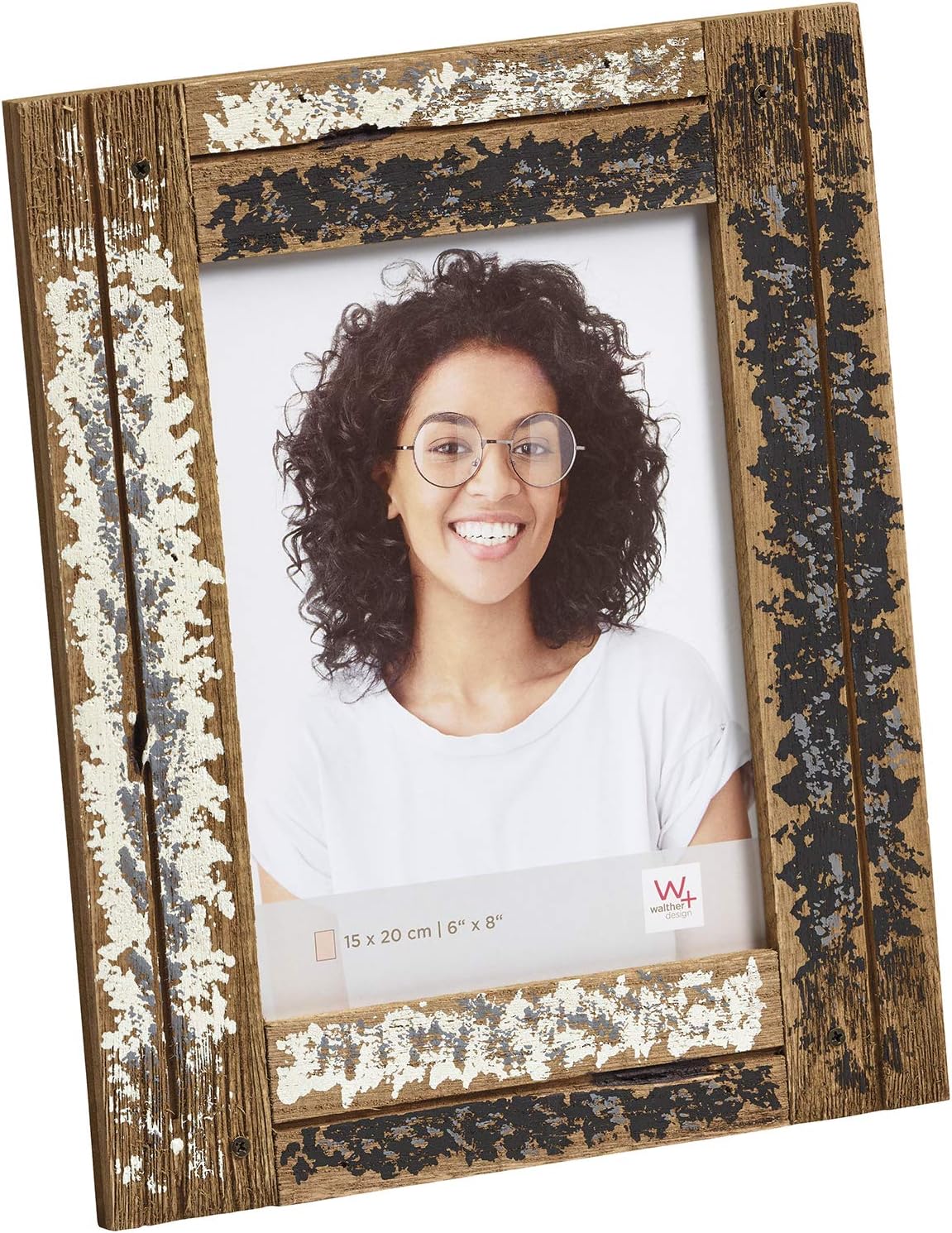 Thumbnail 5 de Walther Design Cadre photo en bois Dupla Portrait YA015C (10 x 15 cm) crème/bleu