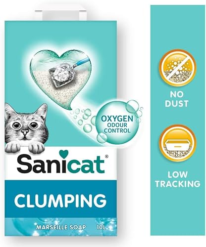 Detalle de Sanicat Clumping Cat Litter with Marseille Soap Scent, 10 L – Natural Minerals, Odour Control