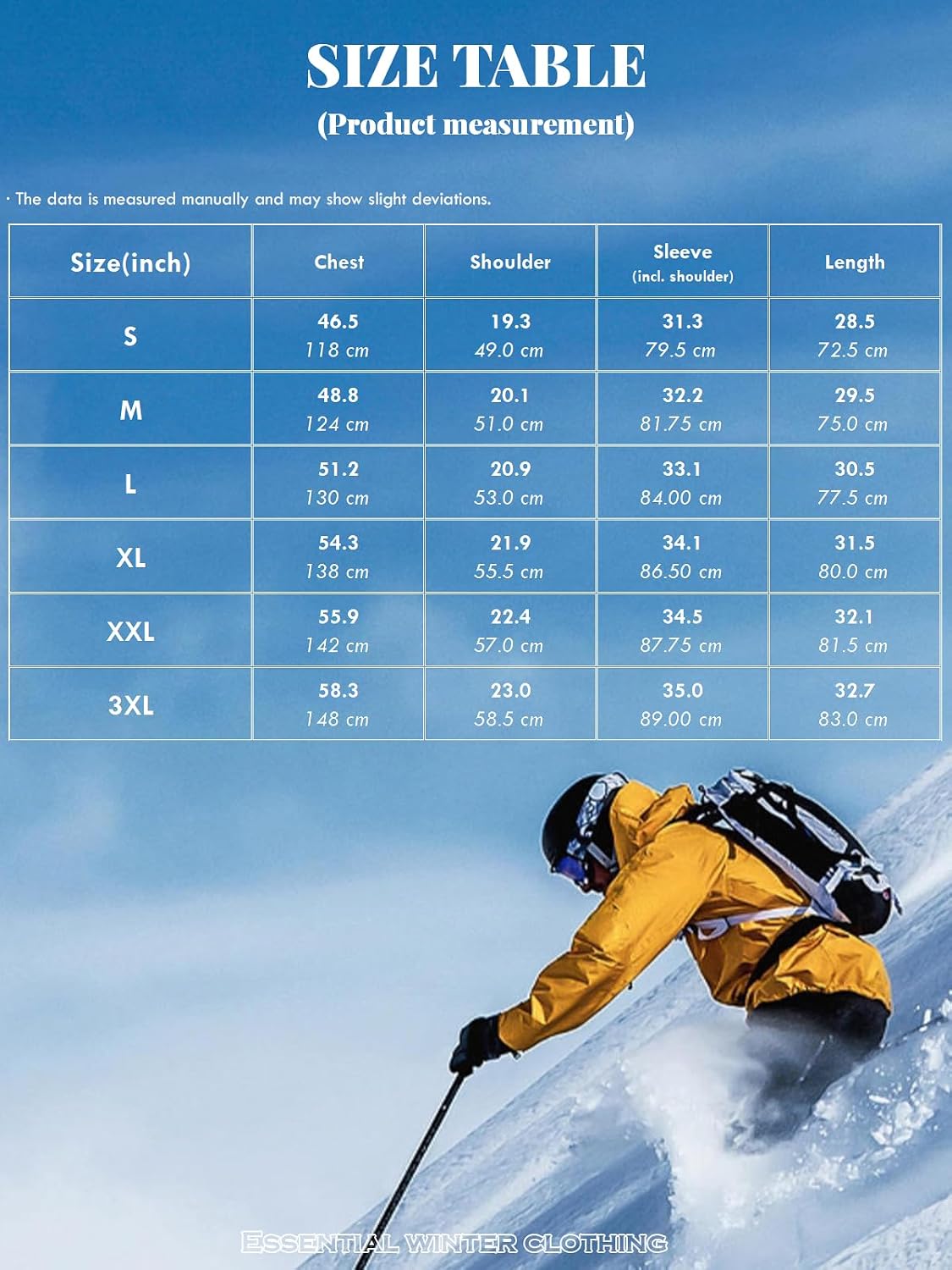 Thumbnail 5 de Tansozer Men's Waterproof Winter Jacket with Removable Hood