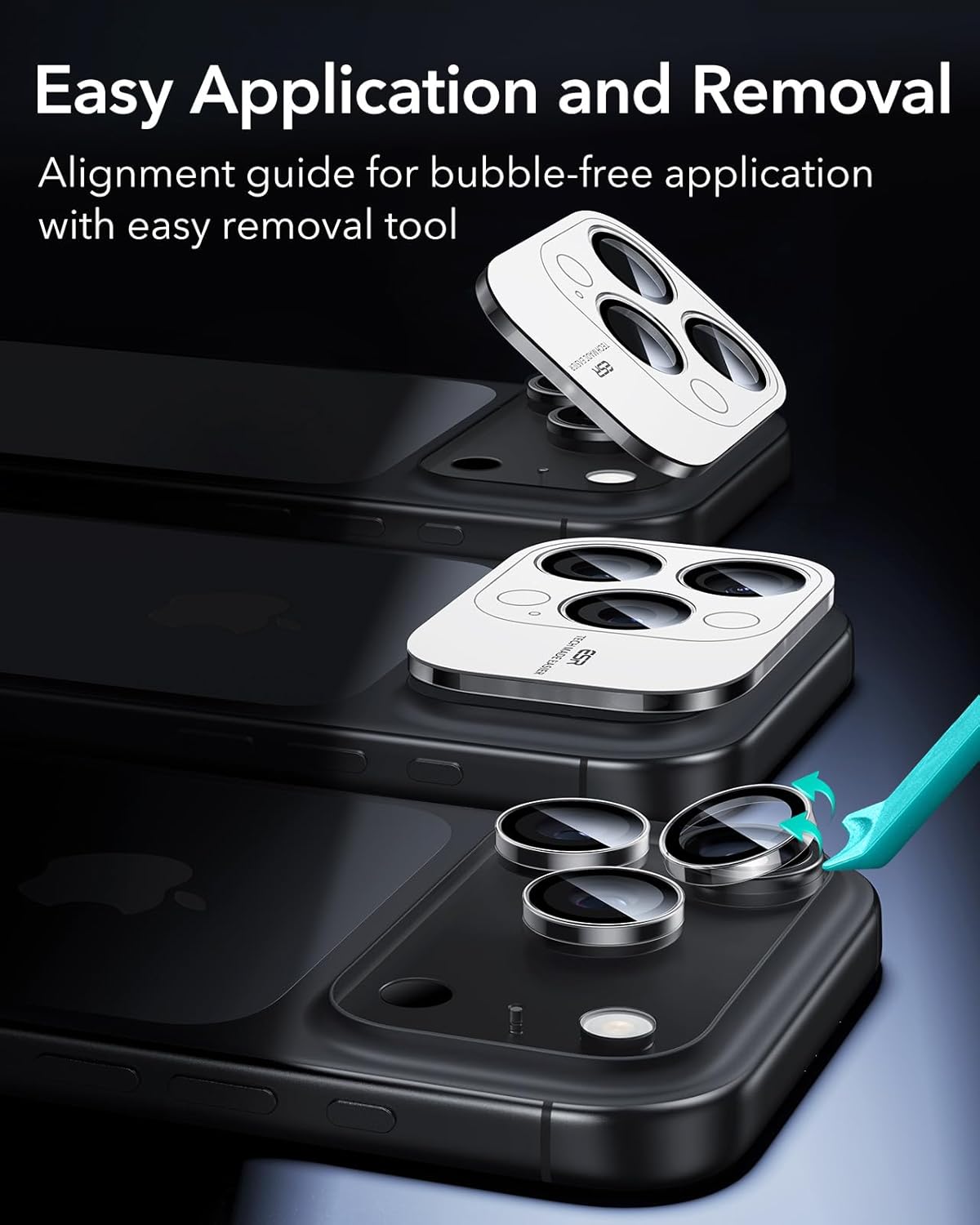 Thumbnail 6 de ESR Camera Lens Protectors for iPhone 17 Pro Max/17 Pro/16 Pro Max/16 Pro/15 Pro Max/15 Pro – 1 Pack, Clear