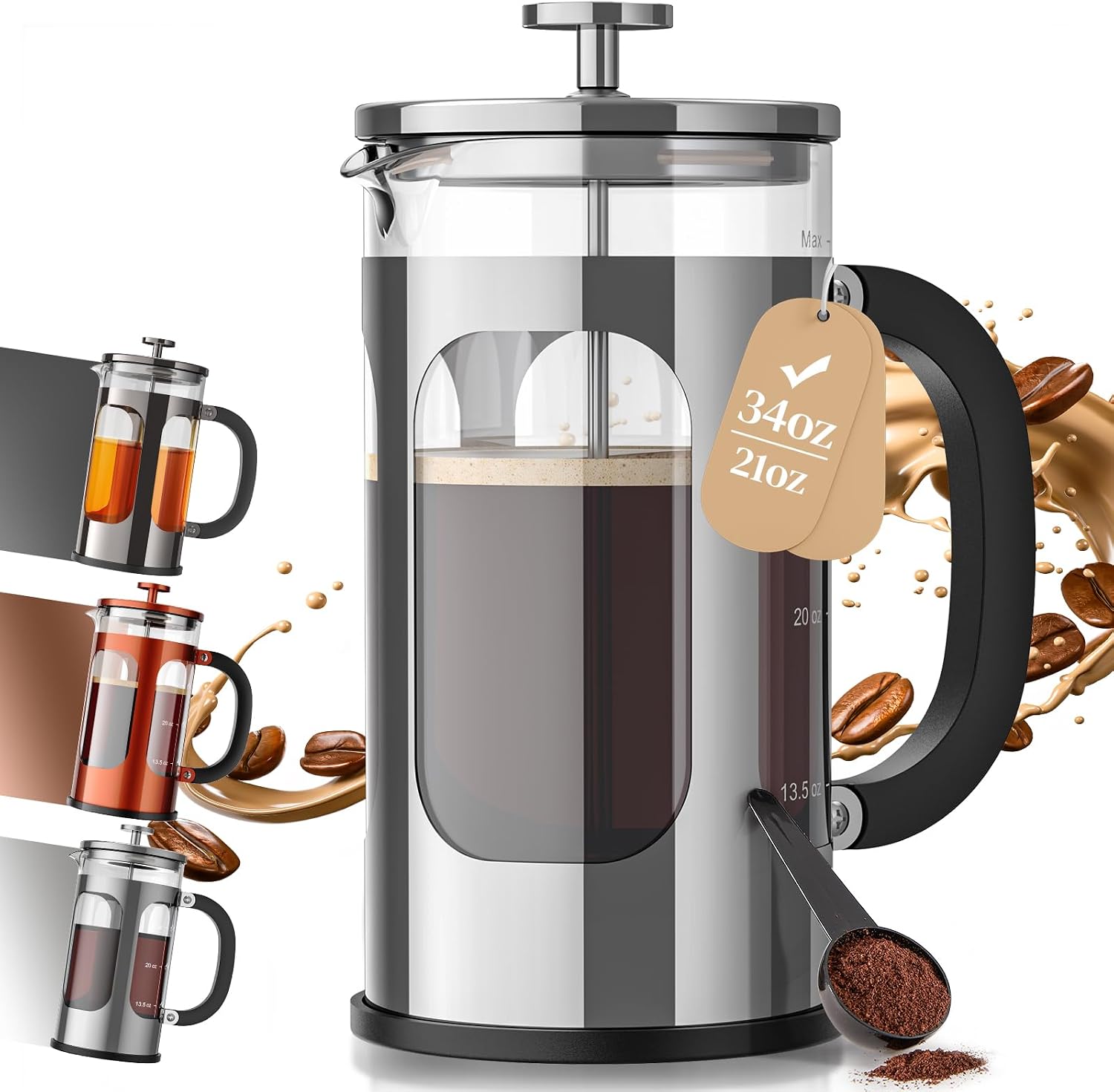 Detalle de Veken French Press 34oz