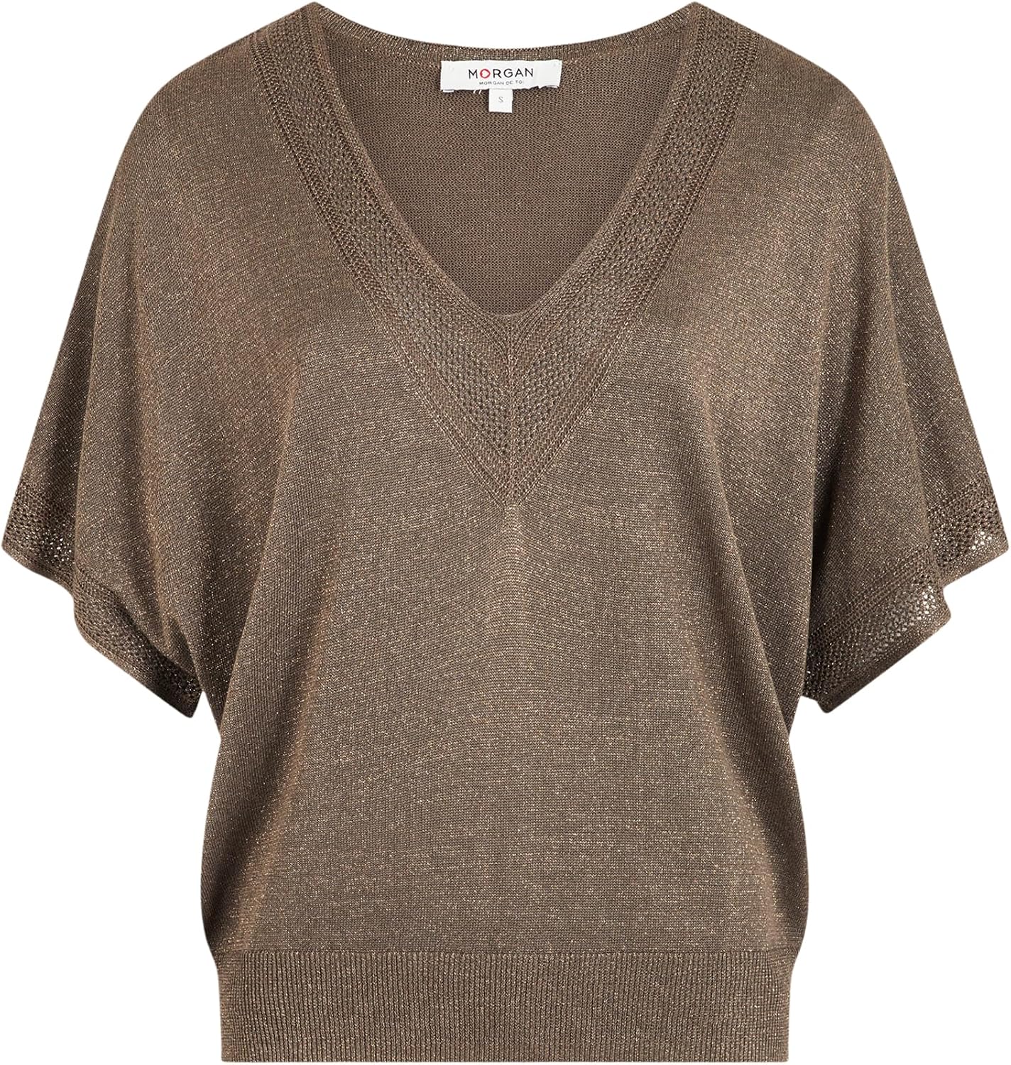 Detalle de Morgan Pull Beige Femme MCHRIS – Pull féminin au style intemporel