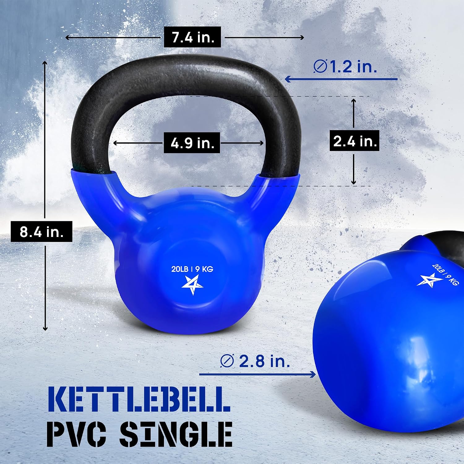 Detalle 2 de Yes4All Kettlebell 5-100 LB 🏋