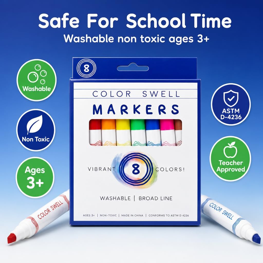 Detalle 2 de Color Swell Broad-Line Markers, 8-Pack