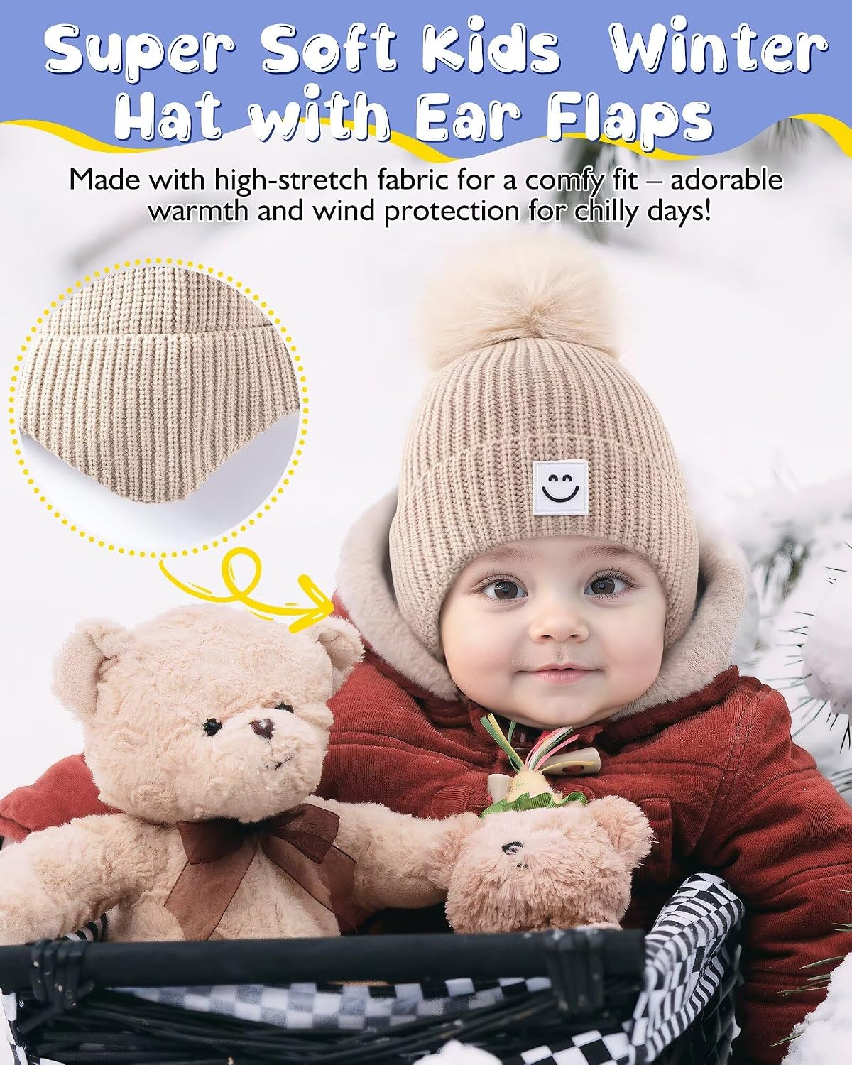 Detalle 2 de Alepo Baby Winter Hats, 3-Pack