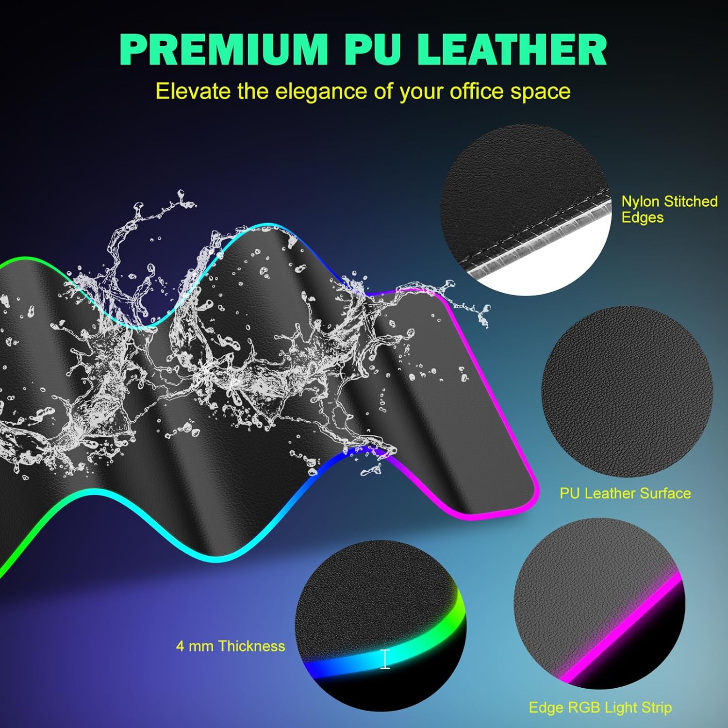 Thumbnail 1 de GIM Wireless Charging RGB Gaming Mouse Pad 15W – 800x350x4MM