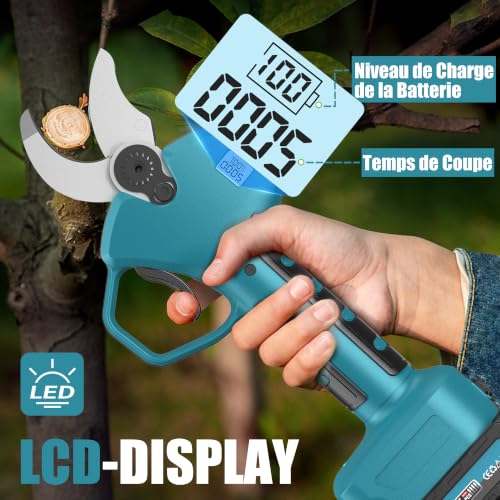 Thumbnail 4 de RINOXAR Sécateur Électrique Sans Fil 40 mm – 21V, 2x2000mAh, moteur sans balais