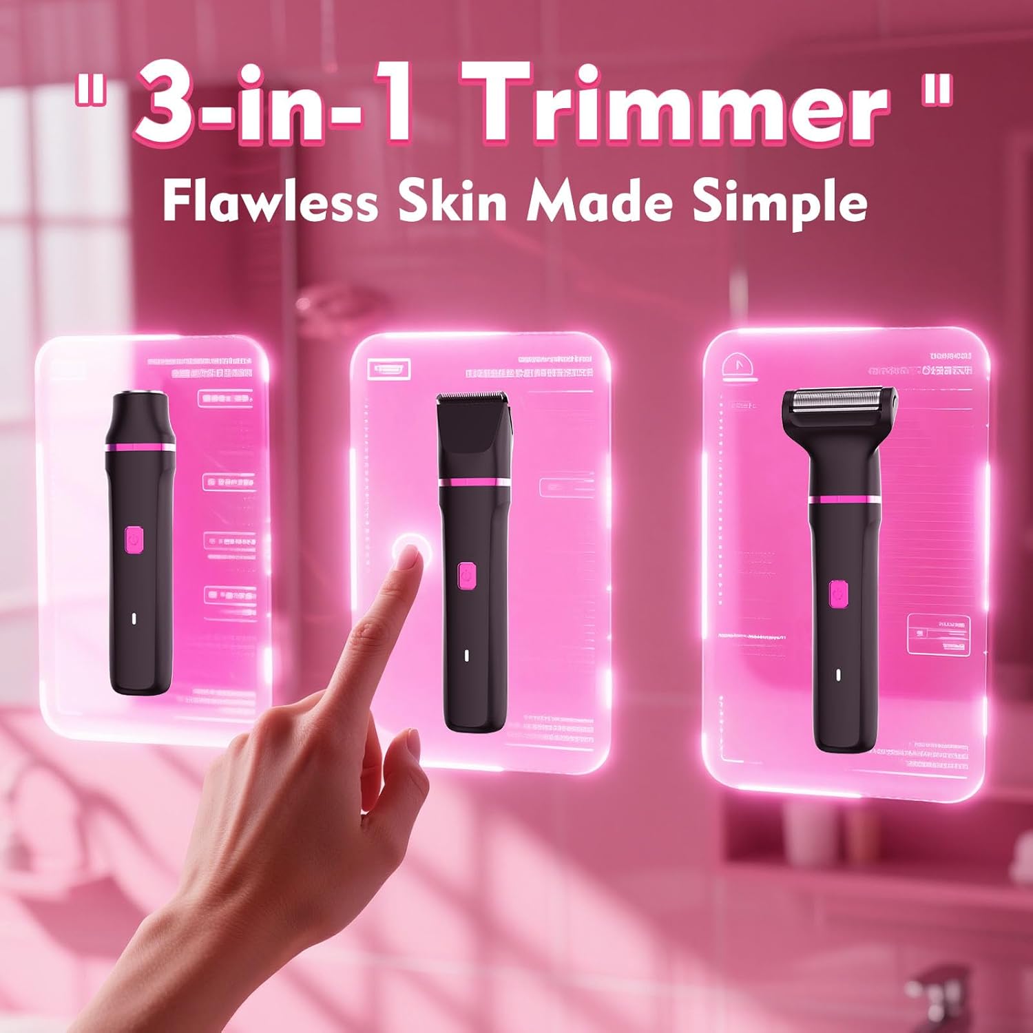 Thumbnail 2 de Bikini Trimmer for Women — Waterproof Wet & Dry Electric Foil Shaver with Rechargeable Dock